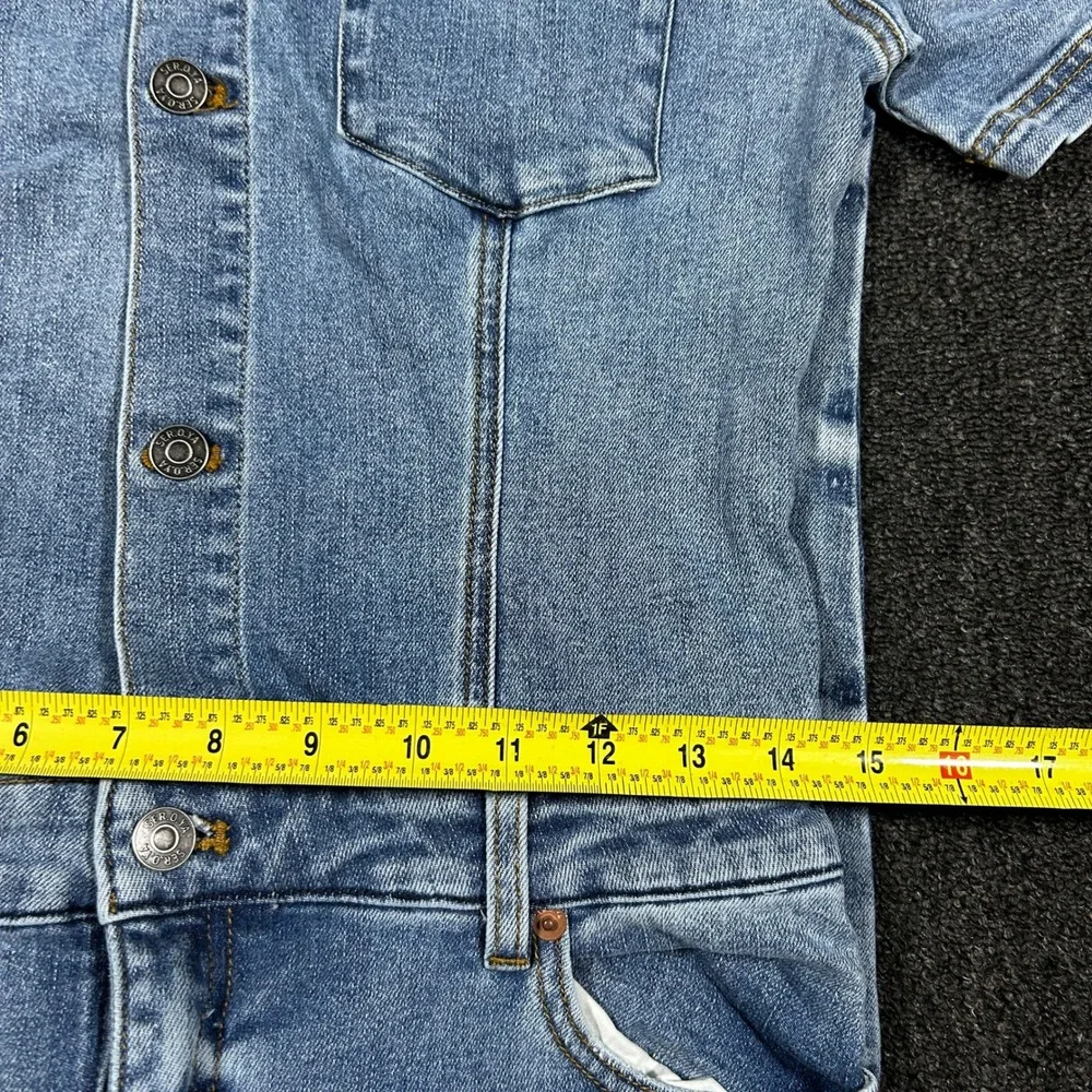 SER.O.YA Sorrento 148 Denim Jumpsuit Women XL Blue Excellent Flare Raw Hem Short